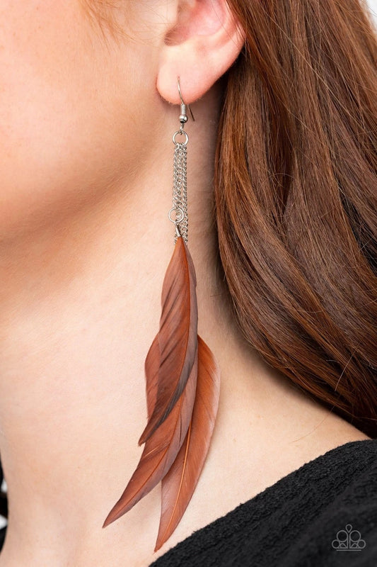 West Side Western Brown-Earrings