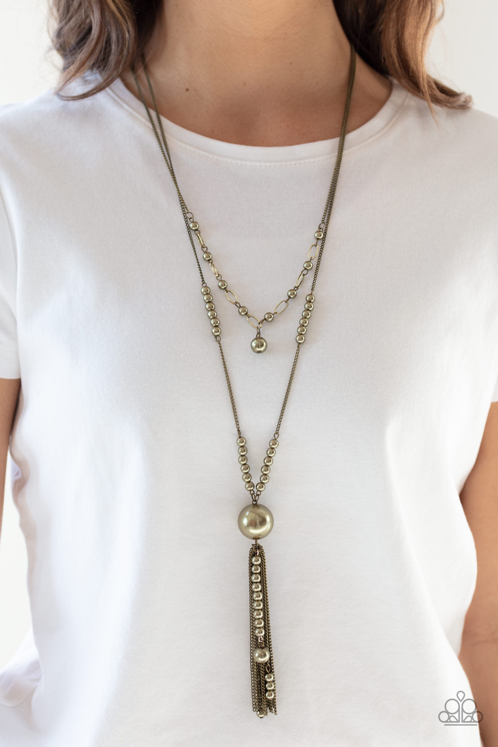 Abstract Elegance Brass-Necklace