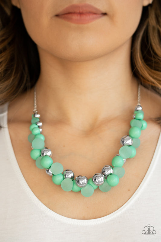Bubbly Brilliance Green-Necklace