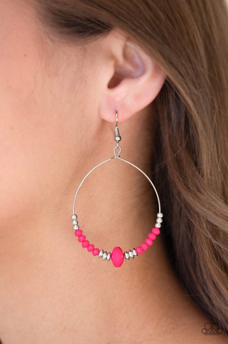 Retro Rural Pink-Earrings