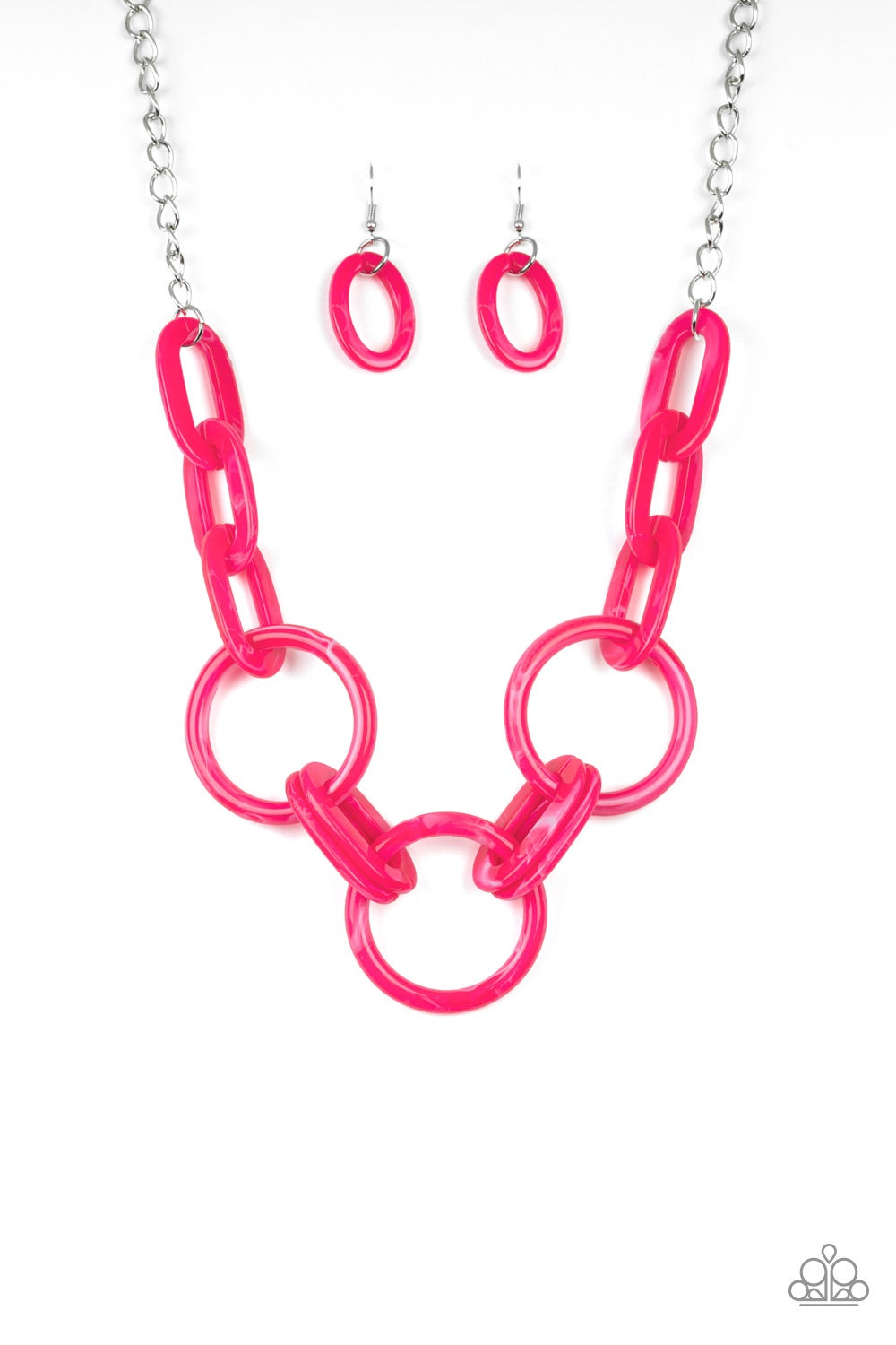 Turn Up The Heat Pink-Necklace