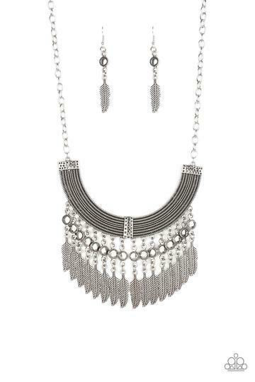 Fierce In Feathers Silver-Necklace
