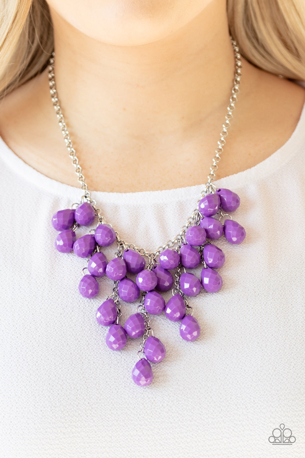 Serenely Scattered Purple-Necklace
