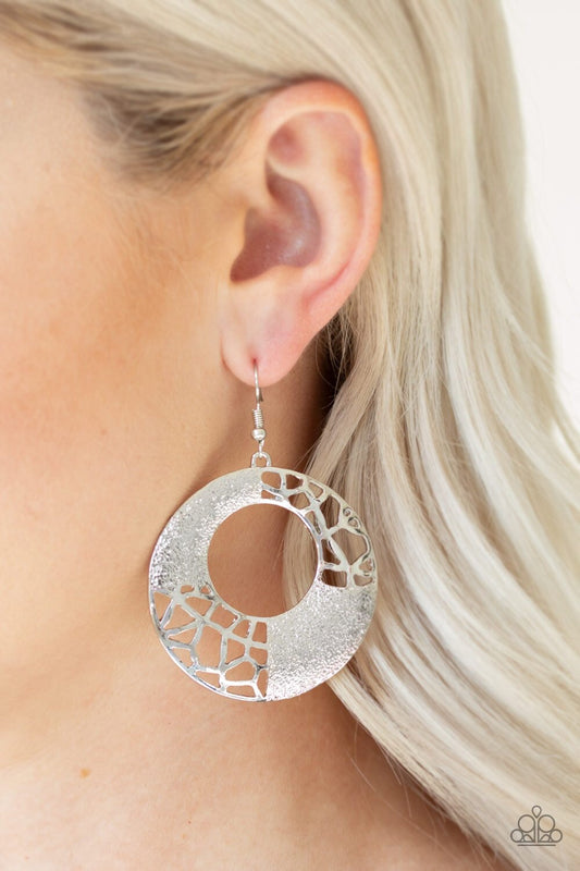 Shattered Shimmer Silver-Earrings