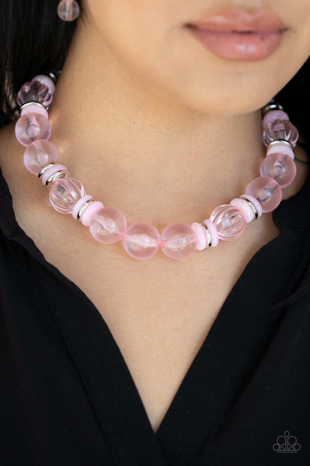Bubbly Beauty Pink-Necklace