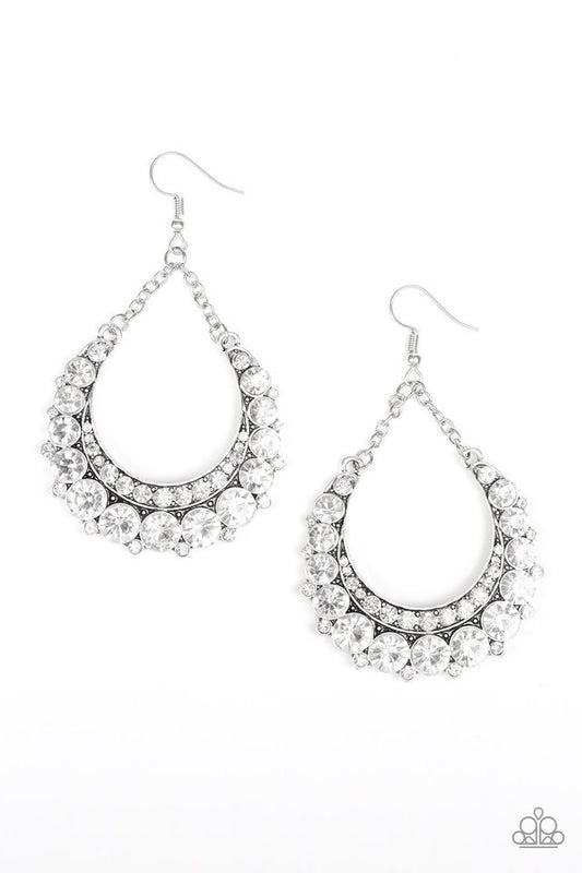 Once In A SHOWTIME White-Earrings