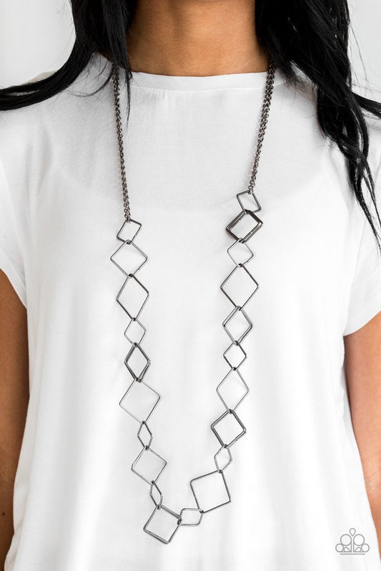 Backed Into A Corner Black-Necklace