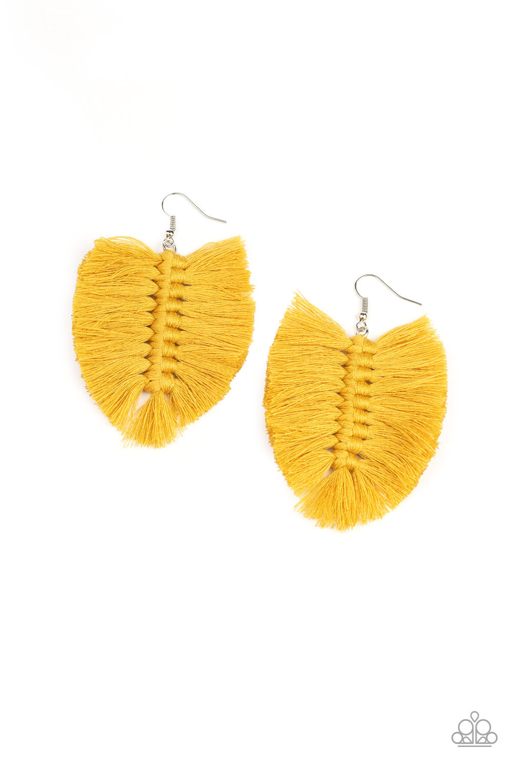 Knotted Native Yellow-Earrings