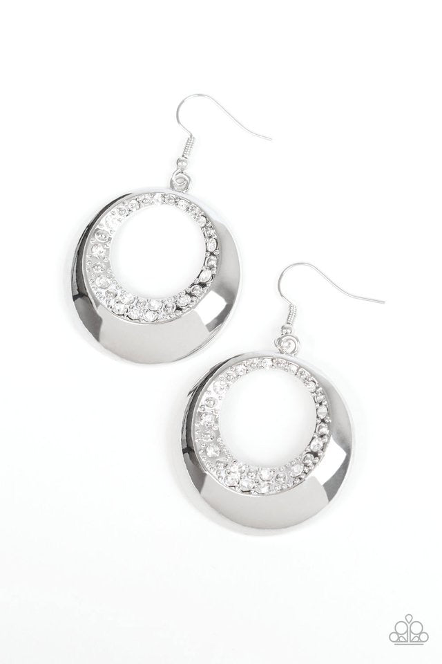 Ringed In Refinement White-Earrings