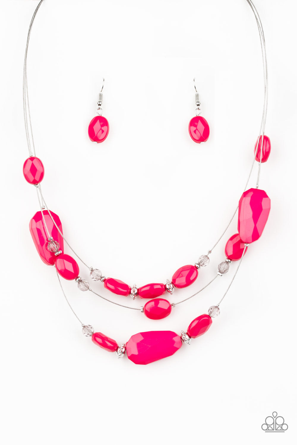 Radiant Reflections Pink-Necklace