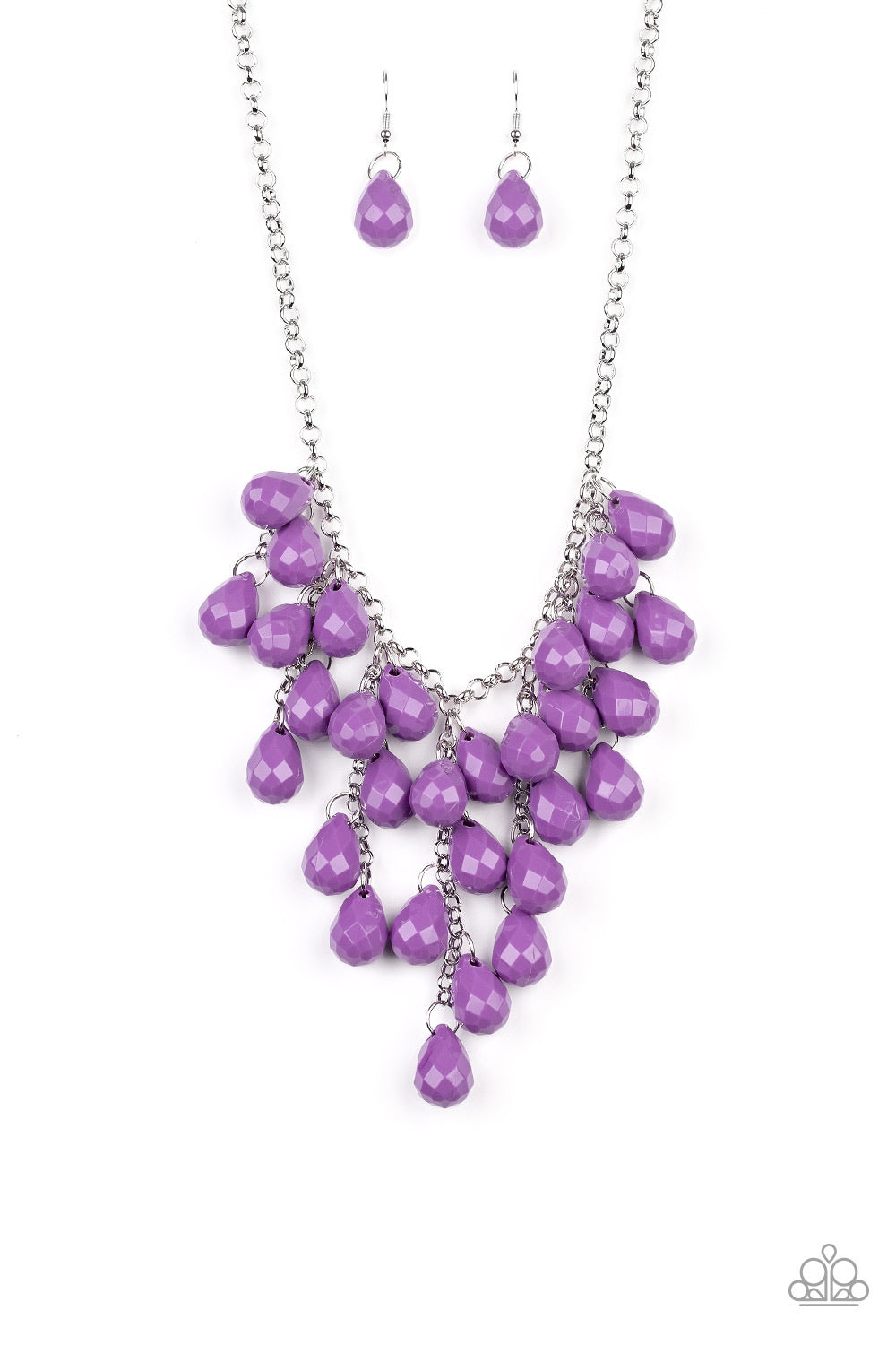 Serenely Scattered Purple-Necklace