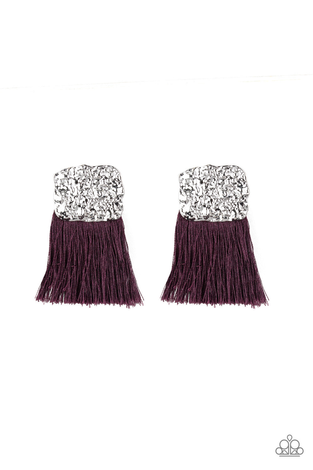 Plume Bloom Purple-Earrings