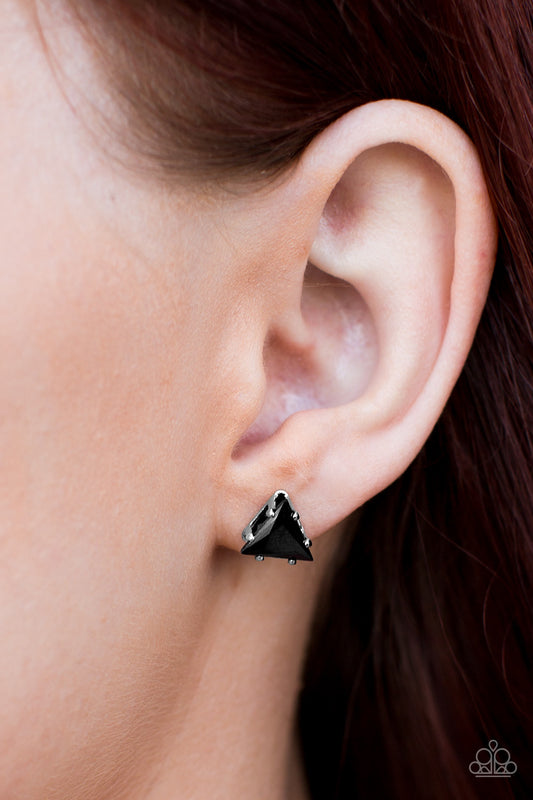 Prismatic Shine Black Post-Earrings