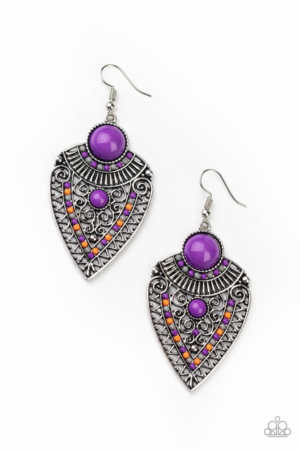 Tribal Territory Purple-Earrings