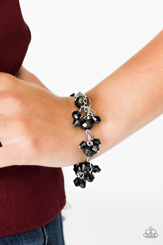 Stop and STAR Black-Bracelet