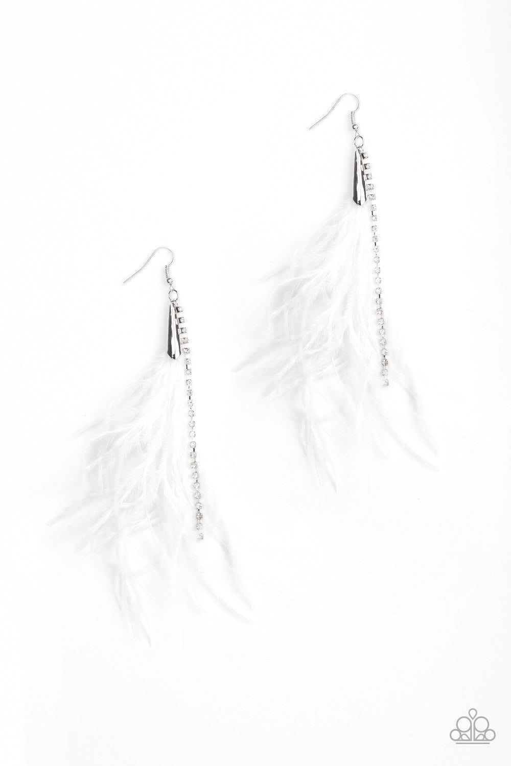 Showstopping Showgirl White-Earrings