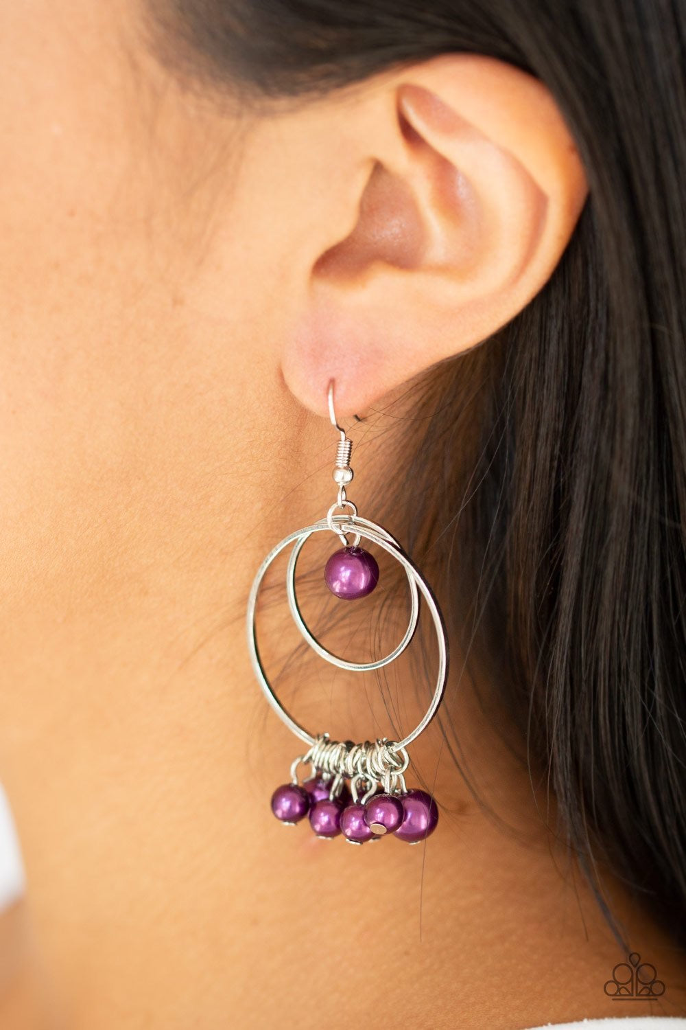 New York Attraction Purple-Earrings