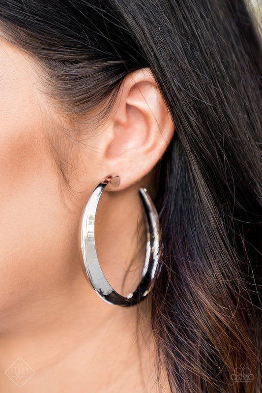 Lets Get Ready To Rumble! Silver Hoop-Earrings