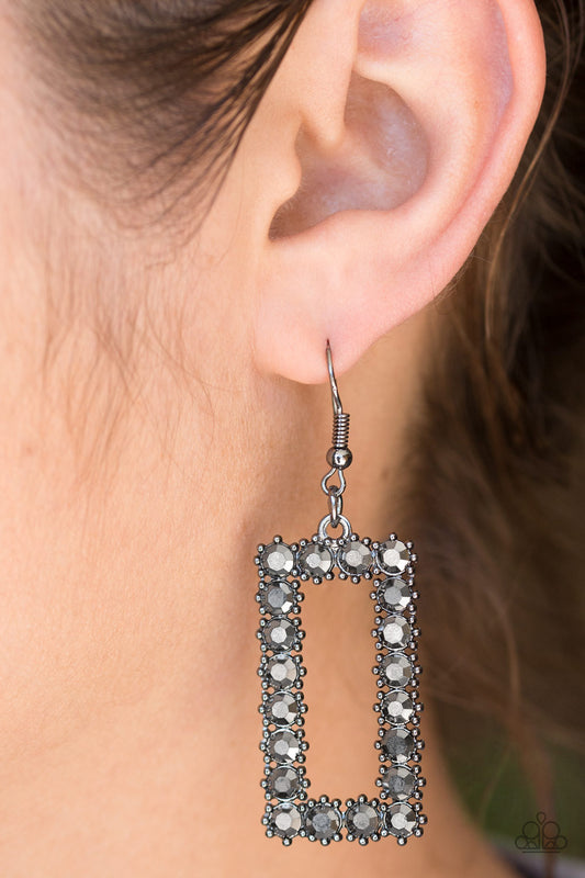 Mirror, Mirror Black-Earrings