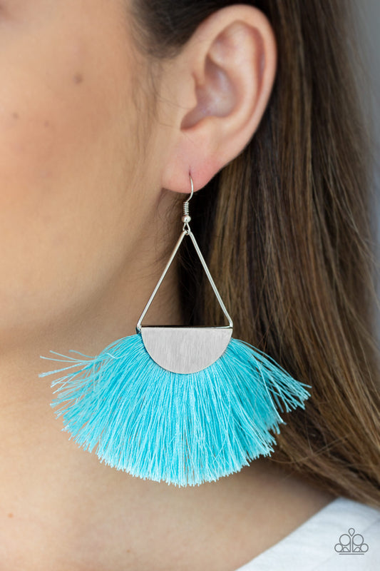 Modern Mayan Blue-Earrings