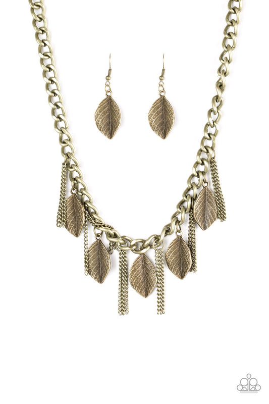 Serenely Sequoia Brass-Necklace